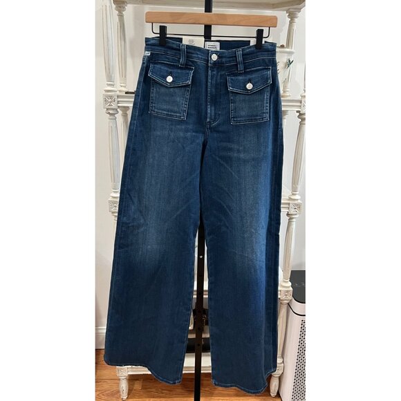 Citizens of Humanity Raven Patch Pocket Wide Leg Blue Jeans Size 28 in Regency - Picture 4 of 6